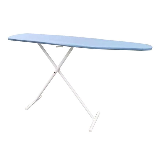 Mainstays T-Leg Adjustable Height Ironing Board, 54 in. W x 13 in. D, with Cotton Cover and Safety Lock