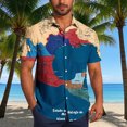 thumbnail image 2 of Pisexur Shirts for Man T Hommes Mode Décontractée Col Rabattu Imprimé Manches Courtes Chemise Boutonnée Blouse Bleu Foncé,S Chemises de Golf Hommes & Chemises Hommes, 2 of 7