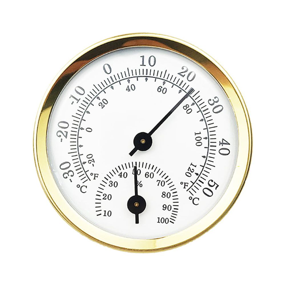 Golden High Precision Thermometer for Measuring Temperature Made of Aluminum Alloy and Plastic