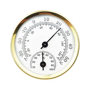Golden High Precision Thermometer for Measuring Temperature Made of Aluminum Alloy and Plastic
