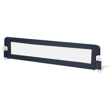 Gymax Barrière de Lit Pliable pour Tout-Petit 71 Pieds' avec Sangle de Sécurité Ajustable, Garde-Corps, Bleu