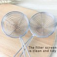 thumbnail image 4 of serony Stainless Steel Strainers Oval Hand Type Silicone Handle Anti-slip Washable Reusable Storaging Hook Colander Kitchen Sifters, 4 of 5