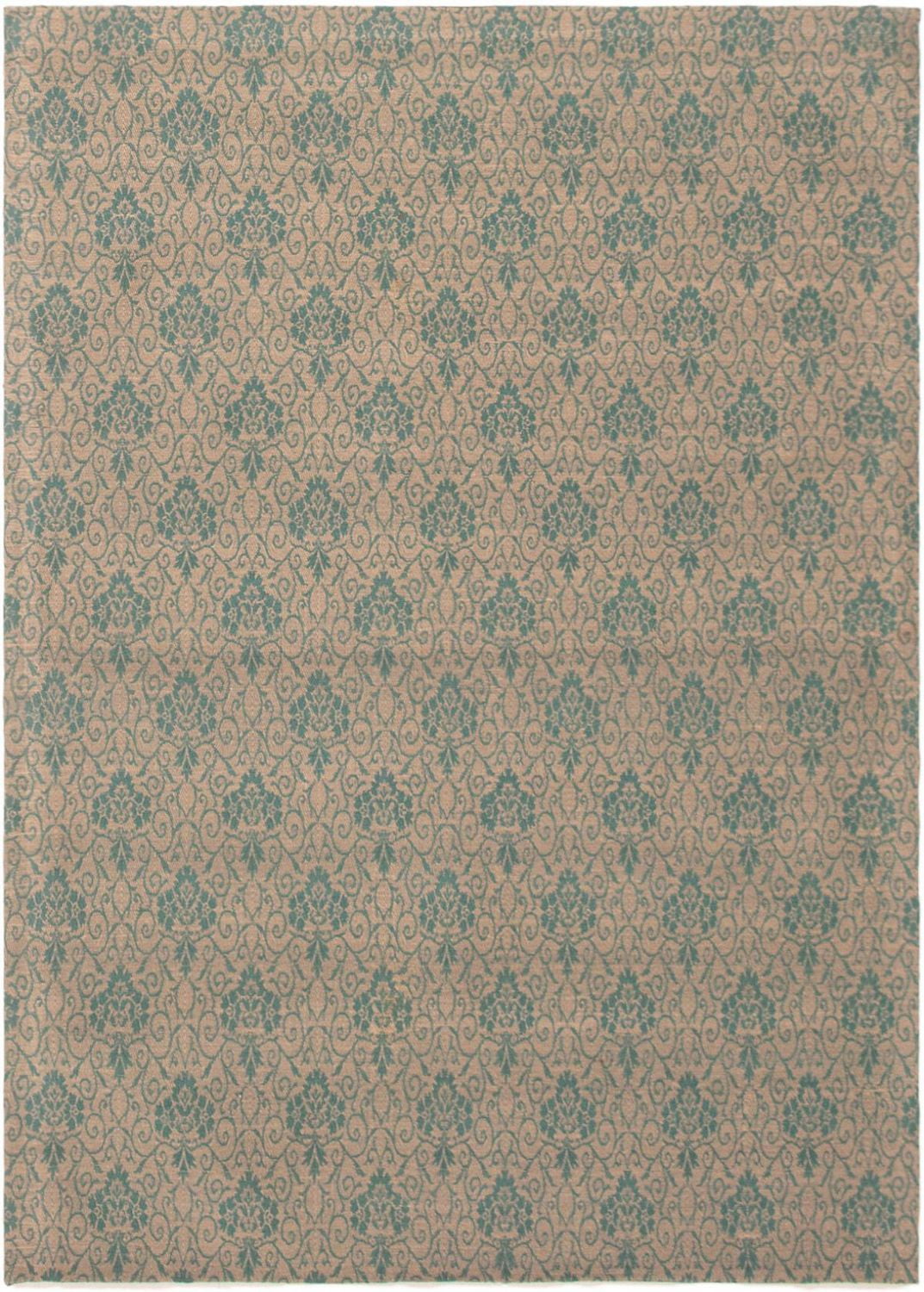 ECARPETGALLERY 4'9" x 6'9" Transitional Collage Handmade Area Rug for Living Room, Dining Room and Bedroom in Brown