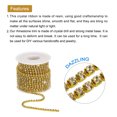 thumbnail image 4 of Unique Bargains 10 Yard 4mm Crystal Rhinestone Diamond Close Chain Trim Trimming Claw Cup Chain for Sewing, Crafts,Light Yellow, 4 of 5