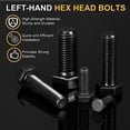thumbnail image 4 of 2Pack M12-1.75 x 50mm Left Hand Hex Head Bolt, Black Oxide Carbon Steel Reverse Fully Threaded  Fastener Screws Bolts for Machinery, Automobiles and Construction, 4 of 6