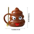 thumbnail image 3 of Chmadoxn Cups Funny Ceramic Cup Creatives Weird Poop Cup Weird Poop Coffee Cup Poopy coffee cup, 3 of 6