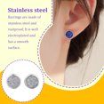 thumbnail image 4 of Baohd Round Earrings Eye-catching Eardrops Fine Electroplating Rhinestone Inlay Ear Studs Gorgeous Gift for Birthday Party Wedding White, 4 of 5