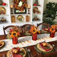 thumbnail image 3 of It's Fall Y'all Table Runners 120 Inches Long Washable Pumpkin Truck Thanksgiving Table Runner for Round Table Kitchen Coffee Dining End Table Living Room Use, 3 of 8