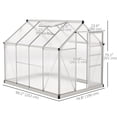 thumbnail image 3 of Outsunny Greenhouse, Walk-In Hot House, Clear PC Board with Sliding Door, 3 of 10