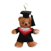 Red Cotton Graduation Bear Phd Teddy Bear With Cap And Gown Stuffed Doll Bachelor Cap Commencement Gift For Graduate 7.87 X 3.94 Inches