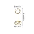 thumbnail image 5 of Baohd 10 Pieces Table Number Stand Round Shape Metal Convenient Card Holder Centerpieces Paper Clamp Wedding Decoration Tabletop Decor Peacock round gold, 5 of 5