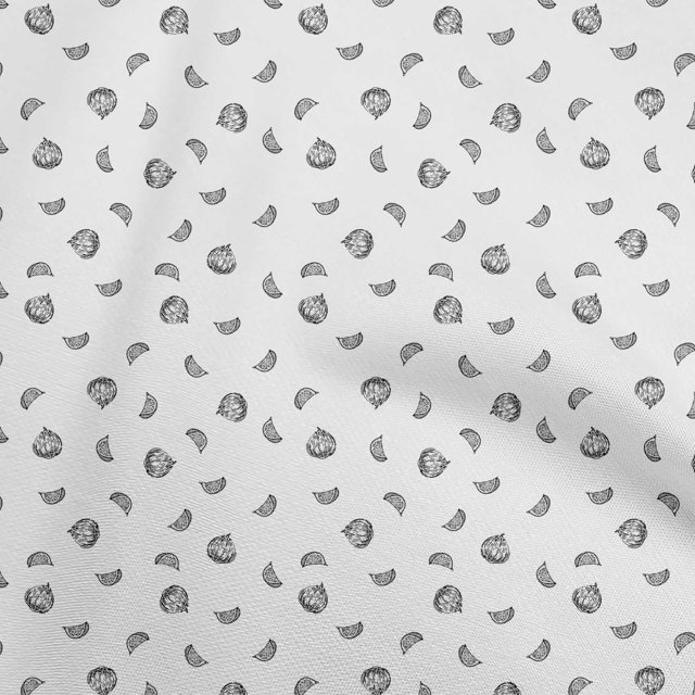 oneOone Rayon Gray Fabric Fruits Sewing Craft Projects Fabric Prints By Yard 56 Inch Wide