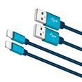 thumbnail image 1 of USB Charger Cable 6FT, [2 Pack] ROFAY USB Fast Charging Cord Compatible with iPhone 14 Pro Max 13 Plus 12 11 Pro Max XS 8 7 and More, Blue, 1 of 6