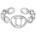 thumbnail image 1 of TIMIFIS Silver Rings Titanium Steel Plated 26 Letter English Opening Finger Hollow Valentine'S Day Gift, 1 of 1