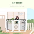 thumbnail image 4 of PawHut Cage pour Chat Intérieur Catio Enclos Extérieur pour Chat avec Toit Imperméable Blanc, 4 of 10