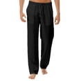 thumbnail image 1 of Mens Linen Pants Mens Summer New Style And Fashionable Pure Cotton And Linen Trousers, 1 of 4