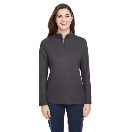 Core 365 Ladies' Fusion ChromaSoftâ„¢ Pique Quarter-Zip CE405W