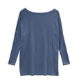 thumbnail image 4 of Yuyuzo Tuniques pour Femmes Manches Longues Col Rond Chemises Légères Couleur Unie Hauts de Pyjama, 4 of 5