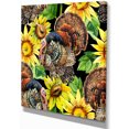 thumbnail image 2 of Turkey Bird with Sunflowers - Floral Canvas Art print, 2 of 3