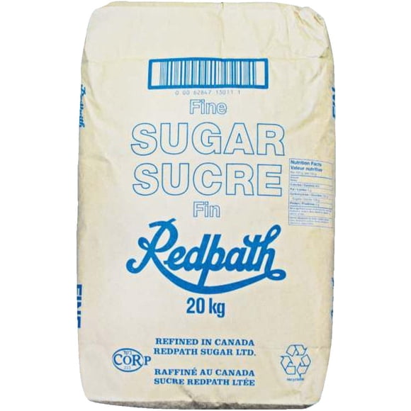 Redpath Sucre Granulé - Sac de 20 kg - 1 Unité - Parfait pour la Pâtisserie, la Cuisine et Sucrer (1 Ct)