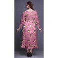 thumbnail image 4 of Bimba Robe Maxi Longue à Volants Bohème Renaissance en Coton à Smocks pour Femme - Xxx-Grand, 4 of 5