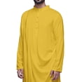 thumbnail image 4 of Atasi Solid Mens Kurta Cowl Drape Rayon Slub Festive Clothing Wear, 4 of 7