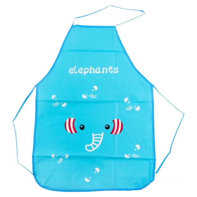 Oleegame 1PC Pretty Apron Korean Version Of Cute Apron Cartoon Design Bust Apron Kitchen Sleeveless Apron Blue