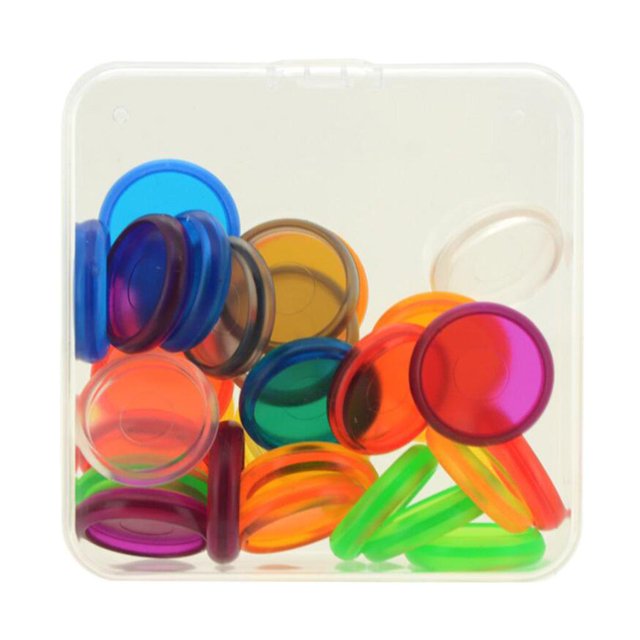 koolsoo Pièces Disques en Plastique Transparent Support de Reliure de Feuilles Mobiles Scrapbooking 24mm