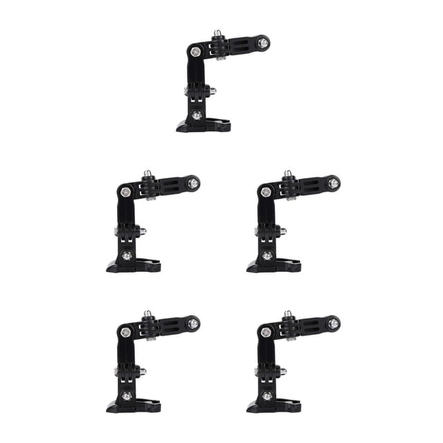 Langgg Helmet Bracket Helmet Accessories J-shaped Adjustable Professional Mount Curved Rubber Arm Base Support for Action Camera Part 5Set