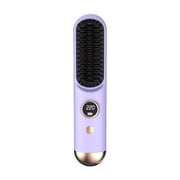 2026 Hair Straightener Brush Cordless Hair Straightener Brush For Short Hair Mini Portable Travel Straightening Hair Comb Brush With 9 Temps Fast Heating For Women All Hair Type