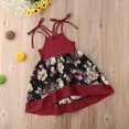 thumbnail image 3 of Gupgi Baby Girls Summer Sleeveless Dress Sweet Floral Lace-up Pleated Sundress, 3 of 6