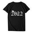 thumbnail image 4 of Pompotops T-Shirt Décontracté à Manches Courtes pour Femmes avec Imprimé Lettre, 4 of 7