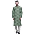 thumbnail image 1 of Atasi Modal Satin Printed Mens Kurta With Churidar Pajama Set Summer Clothing, 1 of 1