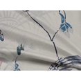 thumbnail image 4 of oneOone Rayon Dusty Gray Fabric Floral & Peacock Craft Projects Decor Fabric Printed By The Yard 56 Inch Wide, 4 of 5