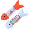thumbnail image 1 of 2PCS Catnip Toy Lovely Non-woven Fish Shape Cat Chew Toy Cat Interactive Toy, 1 of 10