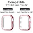 thumbnail image 5 of KOMI Compatible for Apple Watch Case 38mm 40mm 42mm 44mm Bling Crystal Diamonds Rhinestone Bumper Cover for Women Girl, Hard PC Protective Frame for iWatch Series 6/5/4/3/2/1/SE/SE2-44mm Pink, 5 of 5