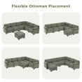 thumbnail image 4 of Bonzy Home Canapé Sectionnel Convertible pour Salon avec Ottoman Vert, 4 of 6