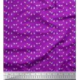 thumbnail image 1 of Soimoi Purple Rayon Crepe Fabric Dot & Bulb Home Decor Print Fabric by Yard 46 Inch Wide, 1 of 3