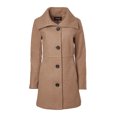 thumbnail image 1 of Sportoli Womens Mid-Length Single Breasted Wool Look Dress Coat with Pockets - Camel (Small), 1 of 7