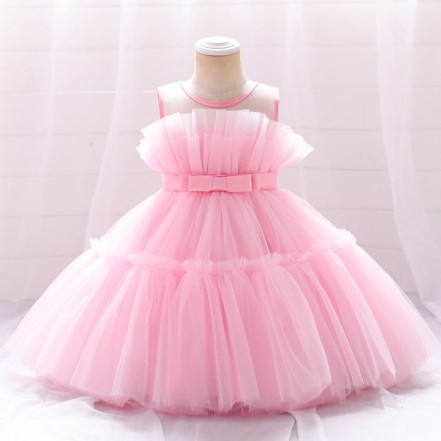 EGNMCR Robes de Soirée pour Femmes, Robes Formelles pour Femmes, Robes de Cocktail pour Femmes Robe Fille Robe Tout-Petit Filles Tulle Broderie Strass Nœud Robe de Fête d'Anniversaire Longues Robes Robe Fille