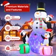 thumbnail image 3 of LOOKFLY 8 ft Giant Christmas Snowman Inflatable Outdoor Decoration with Build-in Multicolor LEDs, Blow Up Inflatables for Xmas Party Garden Patio Lawn, 3 of 8