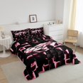 thumbnail image 3 of Erosebridal Pink Racing Car Bedding Sets King with Comforter, Neon Geometric Duvet Insert, Speed Sports Decor, Reversible, 3 of 7