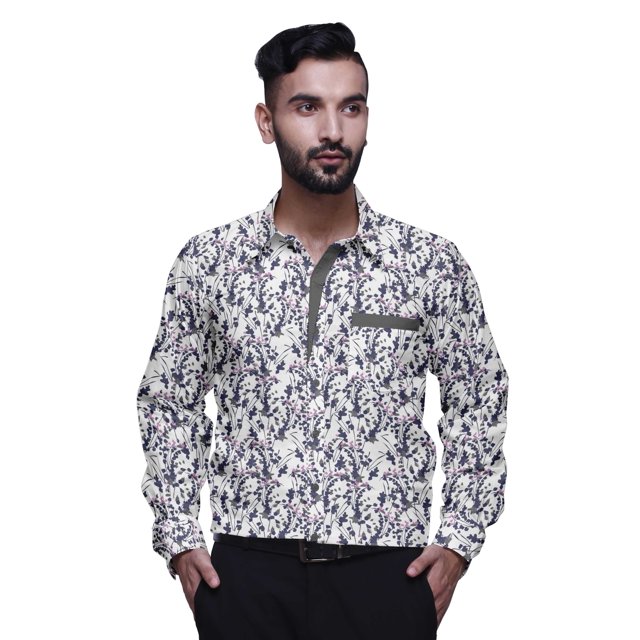 BESTMAN Chemise Habillée Décontractée pour Homme à Manches Longues, Coupe Ajustée, en Coton, à Boutons