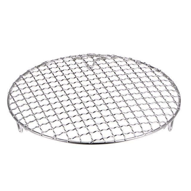 Unique Bargains Round Cooking Rack, 9.5-inch Stainless Steel Cross Wire Barbecue Grill Net Racks with Legs