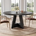 thumbnail image 1 of Tribesigns Farmhouse Dining Table, 47 Inch Round Dinner Table for 4, 1 of 5