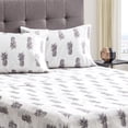 thumbnail image 1 of Safdie & Co. Sheet Sets 4PC Q Printed Microfiber Pineapples, 1 of 2
