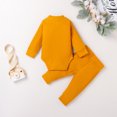thumbnail image 4 of Kmbangi Barboteuse Tricotée pour Bébé avec Col Rond, Boutons, Haut à Lacets, Pantalon Jogger, 4 of 9