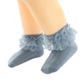 thumbnail image 3 of Baby Kids Girls Princess Short Socks Lace Ruffle Frilly Trim Cotton Ankle Socks, 3 of 5