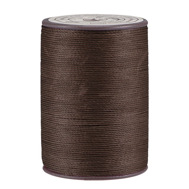 Unique Bargains Fil Ciré en Polyester Brun Foncé, 137 Verges