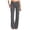 Grey, variant on LUOGENLI Female Casual Pants Women's Stretch Casual Straight Leg High Waistband Pocket Chino Pants Flared Pants Womens Casual Pants Stretch Waist Dark Gray M
